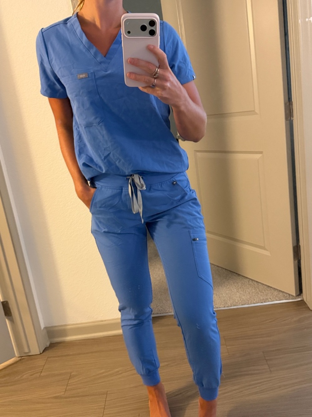Women’s Blue Scrub Jogger Pants - Comfortable Medical Workwear